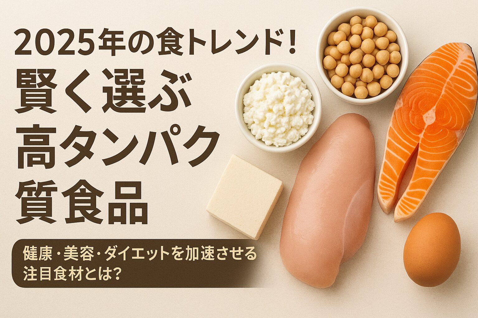 2025年の食トレンド！賢く選ぶ高タンパク質食品｜健康・美容・ダイエットを加速させる注目食材とは？