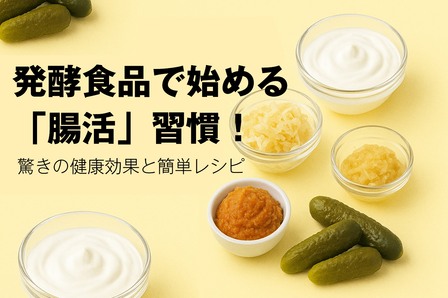 発酵食品で始める「腸活」習慣！驚きの健康効果と簡単レシピ