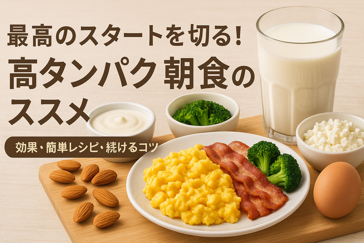 【初心者向け】最高のスタートを切る！高タンパク朝食のススメ｜効果・簡単レシピ・続けるコツ