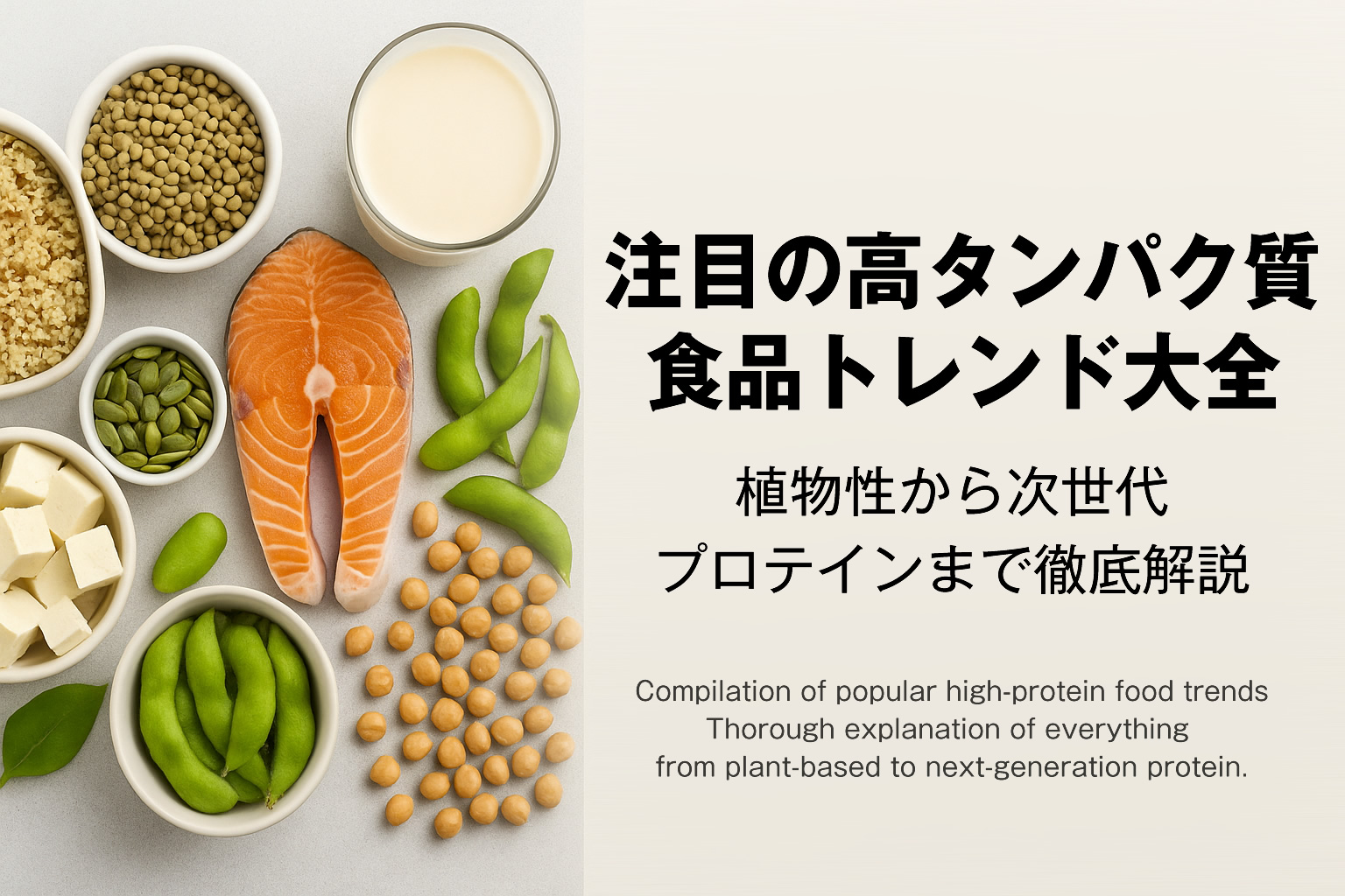 注目の高タンパク質食品トレンド大全｜植物性から次世代プロテインまで徹底解説