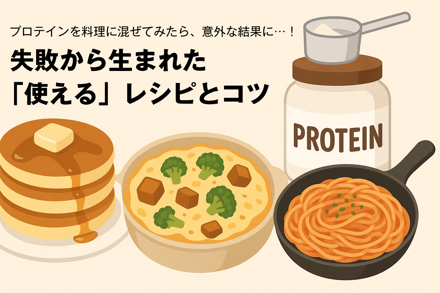 プロテインを料理に混ぜてみたら、意外な結果に…！失敗から生まれた「使える」レシピとコツ